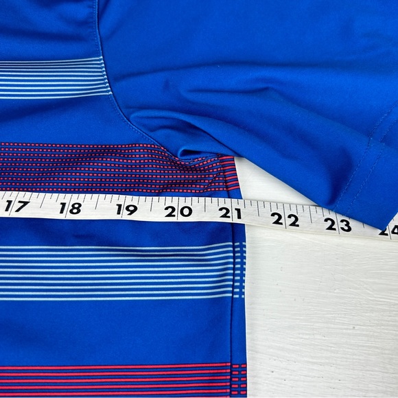 Puma Golf Polo Shirt Men’s Small Blue Striped S/S Casual Activewear Dry Cell - Picture 7 of 7